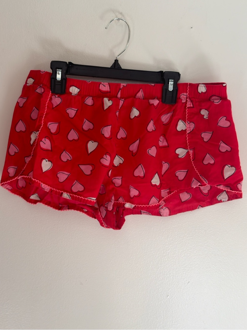 Victoria's Secret Red Heart-Print Pajama Shorts